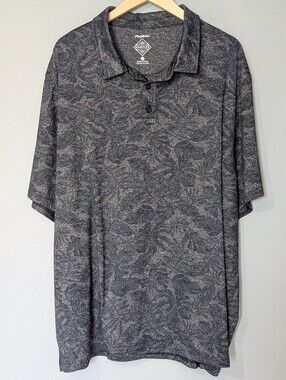 Flag & Anthem Madeflex Brutus Palm Print Mens‎ Short Sleeve Performan Polo Shirt
